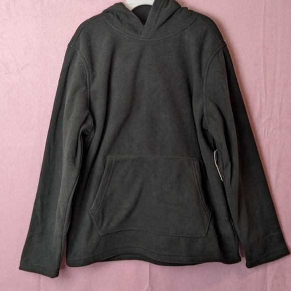 Old Navy Kids Black Fleece Pullover Hoodie size Medium - Picture 1 of 4